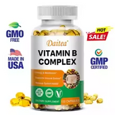Organic Vitamin B Complex – Energy & Immune Support, Antioxidant Formula, 30/60/120 Vegetarian Capsules