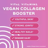 Vegan Collagen Booster with Hyaluronic Acid – Plant-Based Hair, Skin, Nails & Joint Support, 60 Capsules