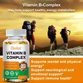 Organic Vitamin B Complex – Energy & Immune Support, Antioxidant Formula, 30/60/120 Vegetarian Capsules
