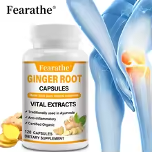 Ginger Root Extract – Supports Bone & Muscle Health, Immune Support, Antioxidant, 30/60/120 Capsules