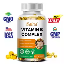Organic Vitamin B Complex – Energy & Immune Support, Antioxidant Formula, 30/60/120 Vegetarian Capsules
