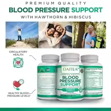 Health & Circulation Support Supplement with Hawthorn, Hibiscus & Garlic Extracts – 30–120 Capsules