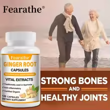 Ginger Root Extract – Supports Bone & Muscle Health, Immune Support, Antioxidant, 30/60/120 Capsules