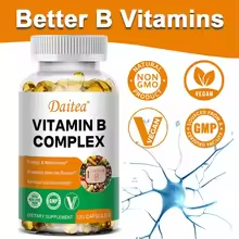 Organic Vitamin B Complex – Energy & Immune Support, Antioxidant Formula, 30/60/120 Vegetarian Capsules