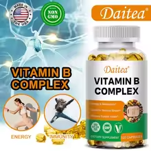 Organic Vitamin B Complex – Energy & Immune Support, Antioxidant Formula, 30/60/120 Vegetarian Capsules