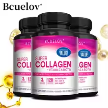 Super Collagen Peptides + Vitamin C & Biotin – Gluten Free, Hair, Skin & Nail Support